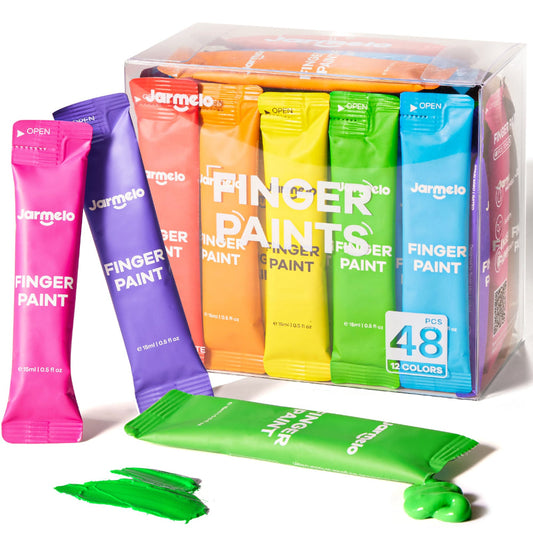 Color Burst Finger Paint-48Pcs (12 colors)